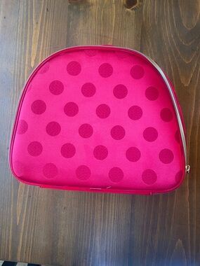 Estee Lauder Hot Pink Polka Dot Cosmetic Bag new unused